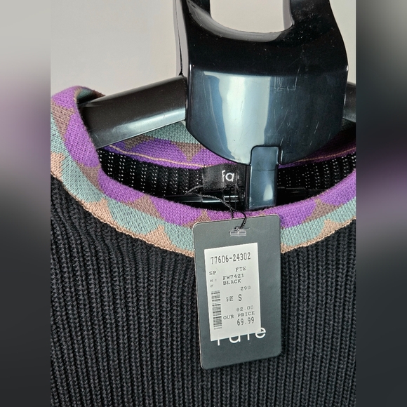 NWT Fate Velvet Burnout Balloon Sleeve Whimsigoth Sweater, Small - Picture 3 of 3